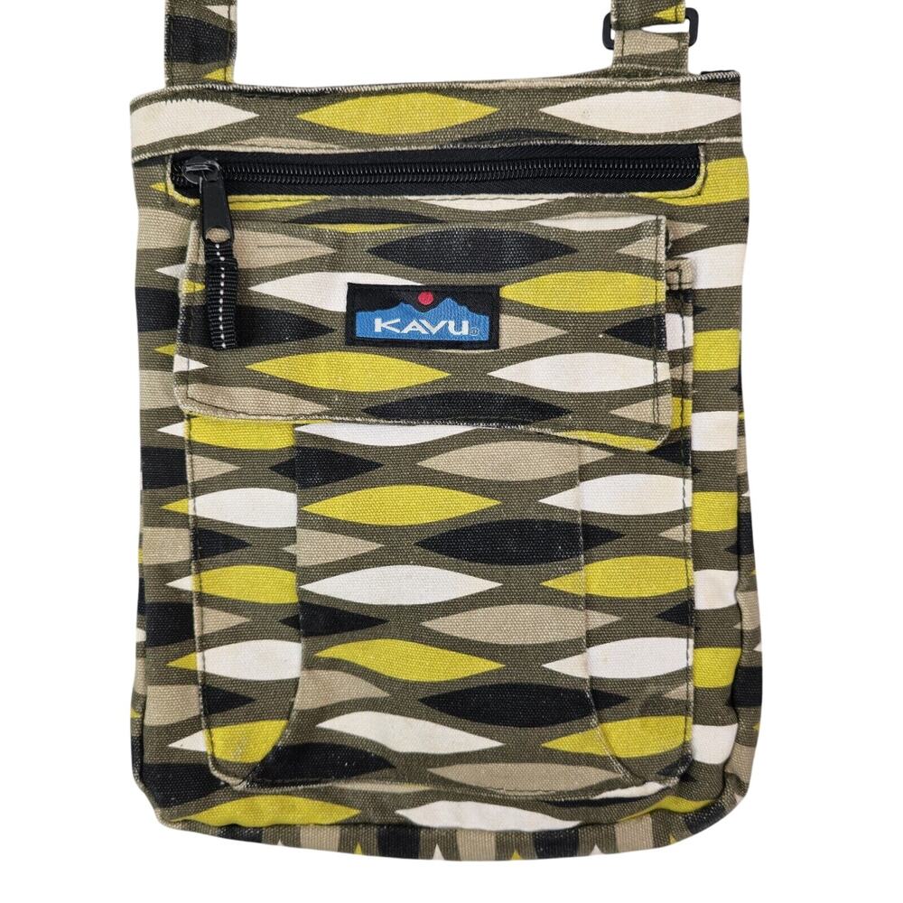 Kavu Crossbody Bag Purse Adjustable Strap Compact Hipster‎ Bag Cotton Canvas